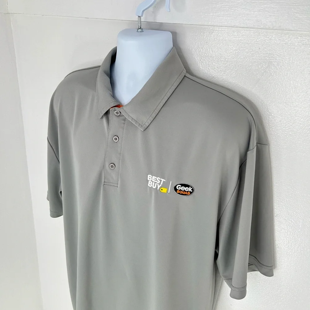 Geek Squad Best Buy Gray Polo Shirt Men’s 2XL Employee Work‎ Uniform Streetwear
